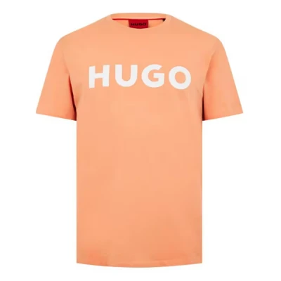 Abbildung von HUGO Dulivio Tshirt print, Herren, Größe: Medium, Medium orange