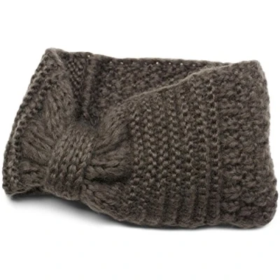 Abbildung von styleBREAKER Damen Strick Stirnband mit Schleife, Reiskorn Muster, Winter Haarband, Headband 04026006, Farbe:Dunkelgrau