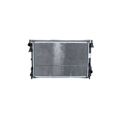 Abbildung von NRF 56040 Kühler, Motorkühlung Aluminium 593 369 27 mit Anbauteilen Kühlrippen gelötet