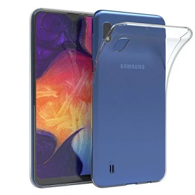 Abbildung von EAZY CASE Hülle kompatibel mit Samsung Galaxy A10 Schutzhülle Silikon, Ultra dünn, Slimcover, Handyhülle, Silikonhülle, Backcover, Durchsichtig, Klar, Transparent