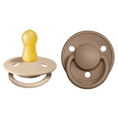Abbildung von BIBS Schnuller De Lux 2er Pack Latex Gr. 1, Vanilla/Dark Oak