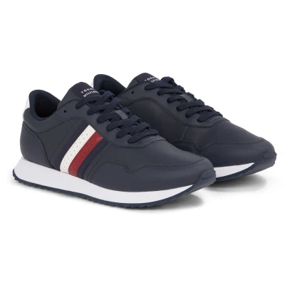 Abbildung von Tommy Hilfiger RUNNER EVO LTH MIX ESS Plateausneaker, Freizeitschuh, Halbschuh, Schnürschuh mit seitlichen Streifen
