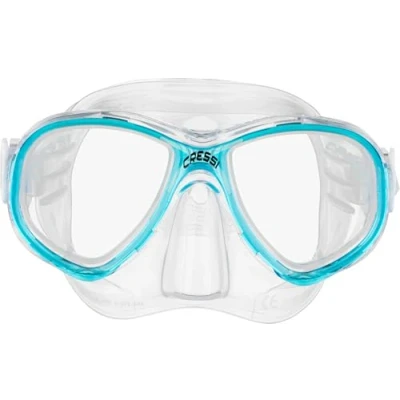 Abbildung von Cressi Unisex Youth Perla Jr Mask Premium Tauchmaske, Transparent/Aquamarin, Einheitsgröße