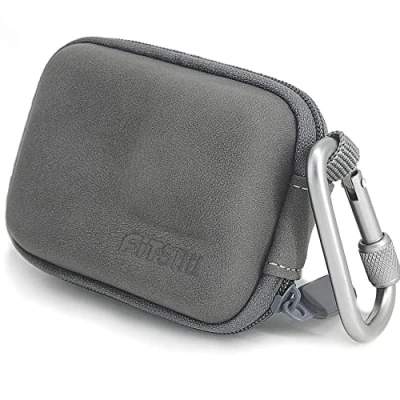 Abbildung von FiTSTILL Graue PU Mini Tragetasche fürGo Pro Hero 13/12/11/10/9/8/7/(2018)/6/5, Hartschale, Reise Aufbewahrungstasche für DJI Osmo Action 5 pro/4/3/2/1und mehr