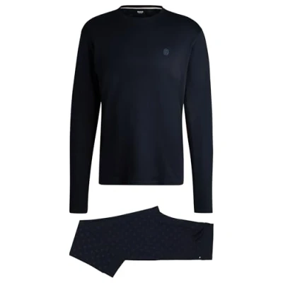 Abbildung von BOSS Relax LONG SET Pyjama, Herren, Größe: Medium, Dark blue