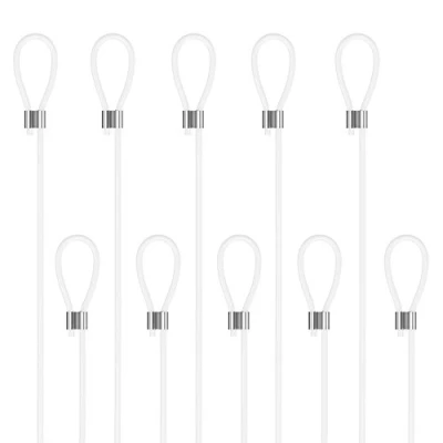 Abbildung von hang it Perlonseil mit Schlaufe für Bilderschienen Galerieschienen Ø 2mm Länge 1,50m Set 10 Stück
