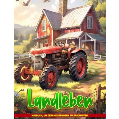 Abbildung von Landleben Malbuch Für Frauen: Landwirtschaftliche Malvorlagen Erwachsene Zur Beruhigung Des Geistes Und Stresslinderung, Geschenke Entspannung