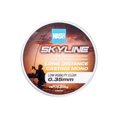 Abbildung von Nash TT Highline Mono Clear Nylonschnur 15lb/0.35mm (1000m) Monofile Schnur