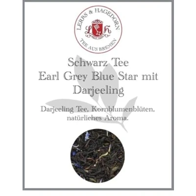 Abbildung von Lerbs &amp; Hagedorn, Schwarz Tee Earl Grey Blue Star mit Darjeeling 250g (Ca. 20 Liter) Kornblumenblüten