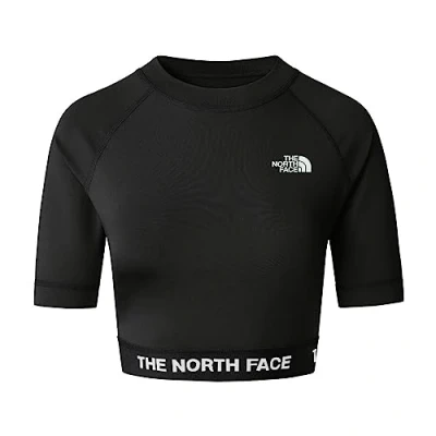 Abbildung von The North Face CROP LONG Sleeve TEE Sport Tshirt, Damen, Größe: Large, Black