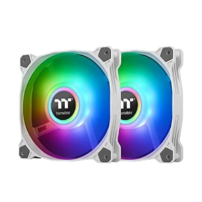Abbildung von Thermaltake Pure Duo 12 ARGB Sync Radiator Fan 2 Pack PC Lüfter Gehäuse Weiß