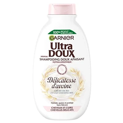 Abbildung von Garnier Ultra Doux Shampoo, feuchtigkeitsspendend, delicatesse, 300 ml