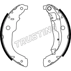 Abbildung von TRUSTING 079.196 Bremsbacken 228,6mm 42mm PEUGEOT: 207 Schrägheck, 208 I SW, CITROËN: C3 II, DS3 C Elysée Limousine