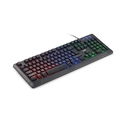 Abbildung von DR1TECH Puma+ Ergonomische Gaming Tastatur Mit LED Hintergrundbeleuchtung Für PC/PS4 104 Tasten 6 Rollover USB Kabel (QWERTY Internationales Layout)