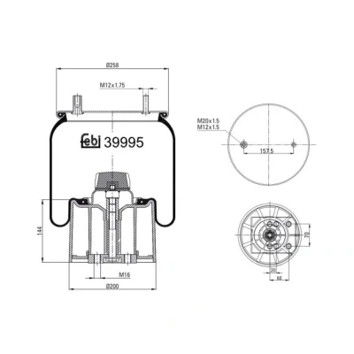 Abbildung von FEBI BILSTEIN 39995 Federbalg, Luftfederung