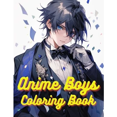Abbildung von Anime Boys Coloring Book: Cool Anieme &amp; Manga Characters To Color For Teens and Adults (Anime Book)