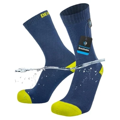 Abbildung von DexShell Wasserdichte Socken für Damen und Herren, Frühling Herbst, Radfahren, Wandern unter nassen miserablen Bedingungen, ultradünn