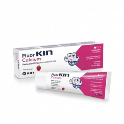 Abbildung von Kin Fluorkin Calcium Zahnpasta, 75 ml, Erdbeere