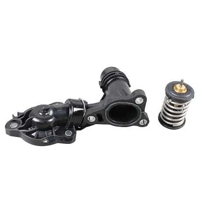 Abbildung von METZGER 4006370 Kühlwasserthermostat 85 mit Rohrstutzen, Dichtungen Flansch Motorblock BMW: 3 Limousine, 2 Active Tourer, 5 Limousine