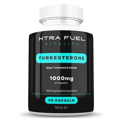 Abbildung von XTRA FUEL Turkesterone (hochdosiert) 1000mg beliebt im Sport Kapseln, 54.2 g