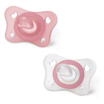Abbildung von Chicco PhysioForm Schnuller aus Silikon 2 6 Monate, Stück, Set Gummi 0 unterstützt die physische Atmung und fördert korrekte Entwicklung des Mundes, Rosa