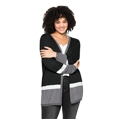 Abbildung von Sheego Strickjacke &quot;Große Größen&quot;, im Colour Blocking Stil