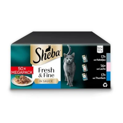 Abbildung von SHEBA CATCARE Pouch Wet Fresh &amp; FINE (Fish) Chunks IN Gravy Adult 50G Multipack Standard