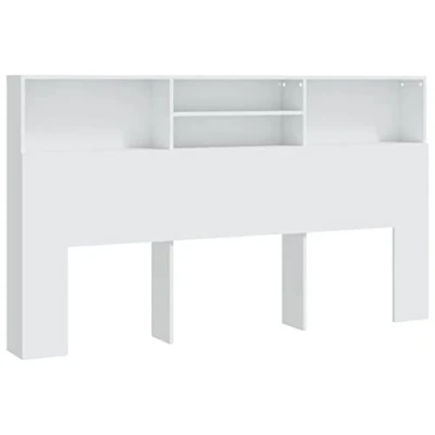 Abbildung von vidaXL Bett Kopfteil mit Ablagen Regal Wand Bücherregal Betthaupt Bettkopfteil Schlafzimmer Weiß 180x19x103,5cm