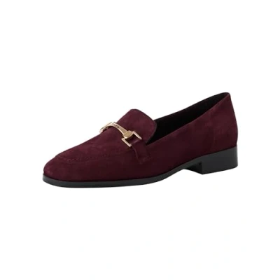 Abbildung von Tamaris Slipper, Damen, Größe: 37, Dark red Veloursleder