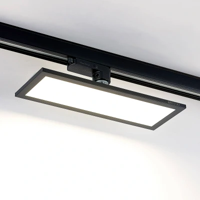 Abbildung von Arcchio Schienensystem Leuchten Hairis, 30 cm, Modern, Kunststoff, Aluminium, Schwarz (RAL 9011), inkl. Leuchtmittel