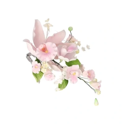 Abbildung von Cake Company Orchideen Bouquet rosa 1 Stück 1er Pack (1 x 50 g) Tortendekoration zur Hochzeit und Geburtstagen