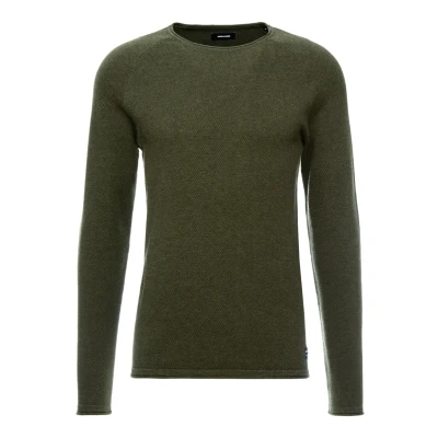 Abbildung von Jack &amp; Jones Jjehill CREW NECK NOOS Strickpullover, Herren, Größe: XXL, Olive night melange