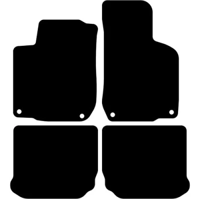 Abbildung von Kovvar Fußmatten Passend für Volkswagen Golf 4 1997 2003 zur Ausführung: 3/5 Türen/Variant (Befestigung 1) Qualität: Basic