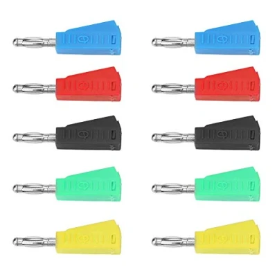 Abbildung von 10 Stücke Büschelstecker P3002 4mm Stecker Löten, Überzogene Lautsprecher Bananenstecker, Stapelbare Prüfspitze Binding Post