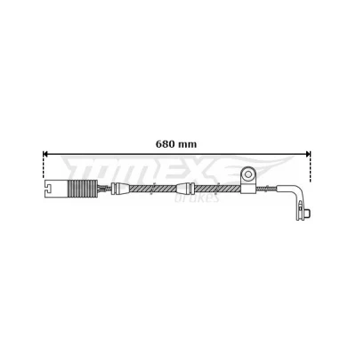 Abbildung von Warnkontakt, Bremsbelagverschleiß TOMEX Brakes TX 30 46
