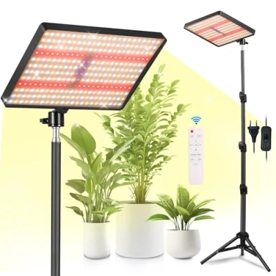 Abbildung von MICCYE Pflanzenlampe LED mit Ständer UV IR Vollspektrum 286 LEDs Grow Lampe 4/8/12H Timer Dimmbares Pflanzenlicht Wachstumslampen für Pflanzen Pflanzenleuchte