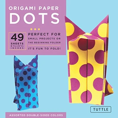 Abbildung von Origami Paper Dots: Tuttle Paper: Sheets Printed With 8 Different Patterns: Instructions for 6 Projects Included