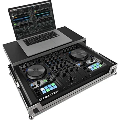Abbildung von PEP FC S4 MK3 Flightcase mit Laptopablage passend für Native Instruments Traktor Kontrol DJ Controller
