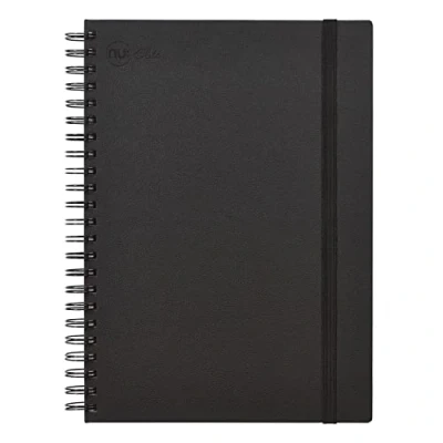 Abbildung von NU Notizbücher Elite Premium Range Draht Tagebuch A4 Notizbuch gebundenes Schreibwaren schwarzes 120 Seiten