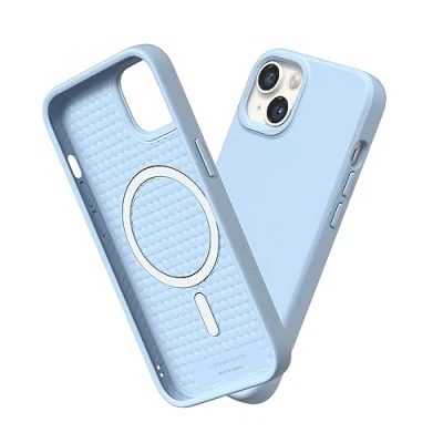 Abbildung von RhinoShield Case kompatibel mit [iPhone 14 Plus] SolidSuit MagSafe Stoßdämpfende &amp; schlanke Schutzhülle Premium Finish 3.5 Meter Fallschutz Gletscherblau