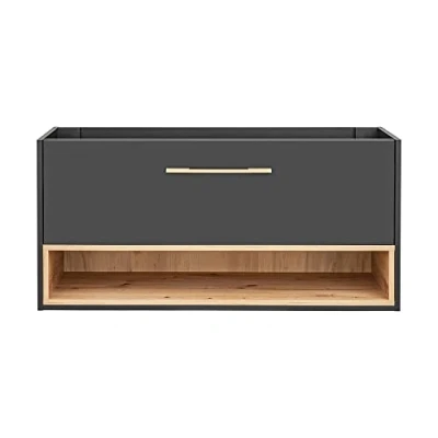 Abbildung von Lomadox Waschbeckenschrank BOLOGNA 56 Artisan Eiche Nb. 120/57/46 cm