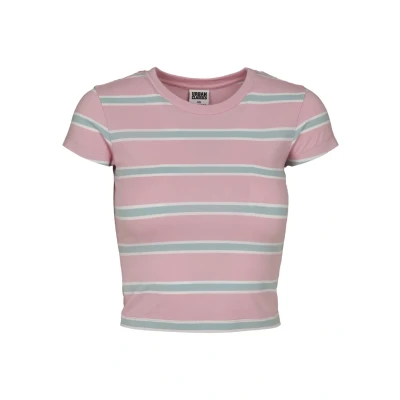 Abbildung von Urban Classics Tshirt print, Damen, Größe: XS, Girlypink/oceanblue