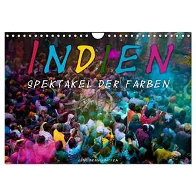 Abbildung von Indien Spektakel der Farben (Wandkalender 2025 DIN A4 quer), CALVENDO Monatskalender
