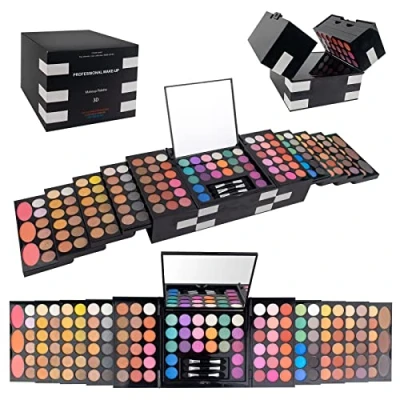 Abbildung von Lidschatten Palette, Shimmer Smoky Eyeshadow Matte Glitter Make up Hochpigmentierten Buntes Langlebiger Makeup Revolution For Beginners Cosmetics