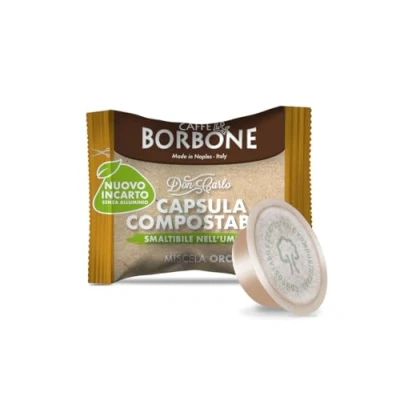 Abbildung von Caffè Borbone Don Carlo kompostierbare Kapsel, Gold Kaffeemischung 100 Kapseln Kompatibel mit Lavazza®* A Modo Mio®* Haushalts Espressomaschinen