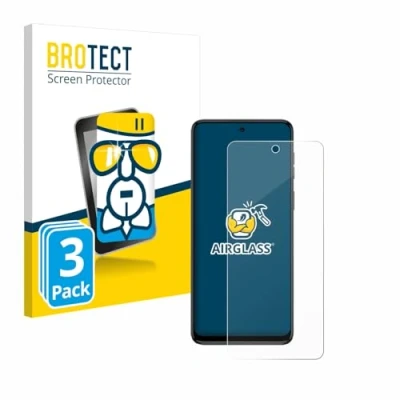 Abbildung von BROTECT Schutzglas für Motorola Moto G54 (3 Stück) Schutzfolie Panzer Folie Glas [Extrem Kratzfest 9H, Anti Fingerprint, Ultra Transparent]