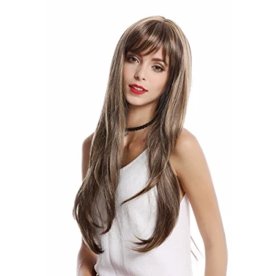 Abbildung von WIG ME UP GF W2087 8H124 Perücke Damenperücke lang glatt Pony gesträhnt Braun Blond Highlights
