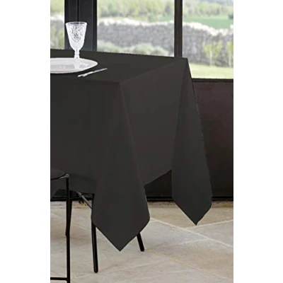 Abbildung von Lovely Casa Tischdecke Größe 145 x 200 cm 100% Polyester Farbe Anthrazit Modell Nelson rechteckig waschbar 30 außergewöhnliche Qualität
