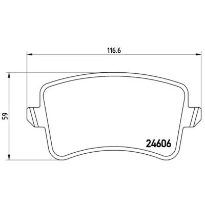 Abbildung von BREMBO P 85 100 Bremsbelagsatz exkl. Verschleißwarnkontakt mit Bremssattelschrauben Zubehör AUDI: A4 B8 Allroad, A5 Sportback, Avant
