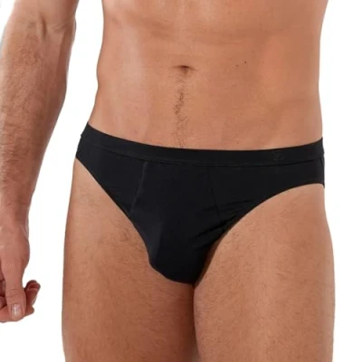 Abbildung von HOM Herren Micro Confort Supreme Cotton Slip, Noir, L